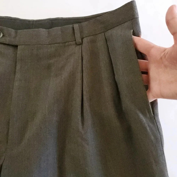 Hart Schaffner Marx 100% Wool Dress Pants Men's Size 40R Chicago Fit Pleated - Picture 6 of 12